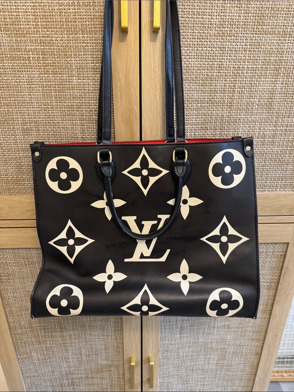 Beautiful Designer Black Monogram Tote Bag